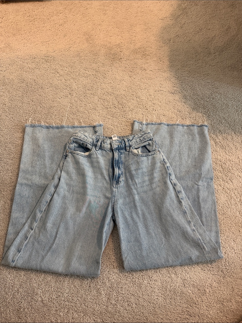 Forever 21 Light Blue Wide Leg Jeans